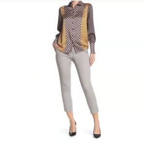 Kut From The Kloth Pants Womens Size 4 Gray Taylor‎ Crop Trouser Slim Fit Khaki